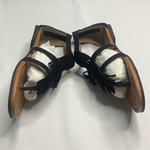 BC FOOTWEAR MALTESE II FRINGE SANDAL Black Size 7 - Picture 6 of 11